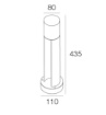 Immagine di Paletto Cilindrico Bellagio 43cm Luce Decorativa Giardino GU10 Isyluce