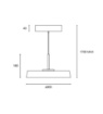 Immagine di Sospensione da Cucina Urban 30cm Led CCT 18w Affralux