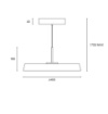 Immagine di Lampadario Piatto Urban Led Dimmer 42w CCT Per Cucina Affralux