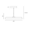 Immagine di Lampadario Urban Isyluce 50cm Per Cucina Led 39w Dimmerabile 3000k 4000k