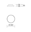 Immagine di Plafoniera Piccola Urban Led CCT 18w Affralux Dimmerabile