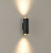 Immagine di Applique Moderna Cilindro Oro Nero Biemissione Led 3000k CRI90 Lux ACB