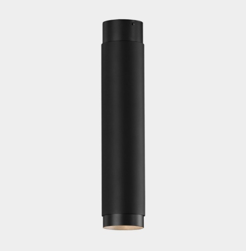 Immagine di Lampada Cilindrica da Soffitto Nero 30cm Led 12w 3000k Lux ACB