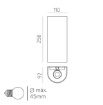 Immagine di Applique Cilindro Tessuto Bianco E27 Luma ACB