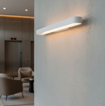 Immagine di Applique Led CCT Rettangolare Bianca Luce Sopra Sotto Gala 60 cm ACB