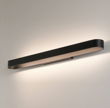 Immagine di Applique Rettangolare Stondata Gala Nero Led CCT L90 cm ACB