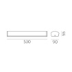 Immagine di Applique Bianca Per Bagno Aldo ACB Led 18w 3000k 4000k IP44
