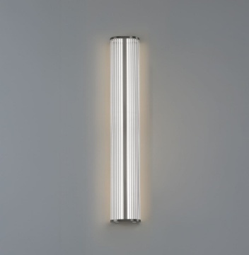 Immagine di Applique Grande Cromo Vetro Rigato Diva 100cm Led CCT 30w ACB IP44