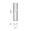 Immagine di Grande Lampada da Parete Diva Oro 100cm Led CCT 30w ACB IP44