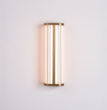 Immagine di Applique Oro Vetro Rigato Led CCT 16w Per Bagno Divino ACB