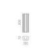 Immagine di Applique Oro Vetro Rigato Led CCT 16w Per Bagno Divino ACB