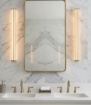 Immagine di Applique Verticale Oro 100cm Vetro Rigato Led CCT 52w ACB Divino IP44