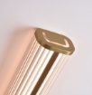 Immagine di Applique Verticale Oro 100cm Vetro Rigato Led CCT 52w ACB Divino IP44