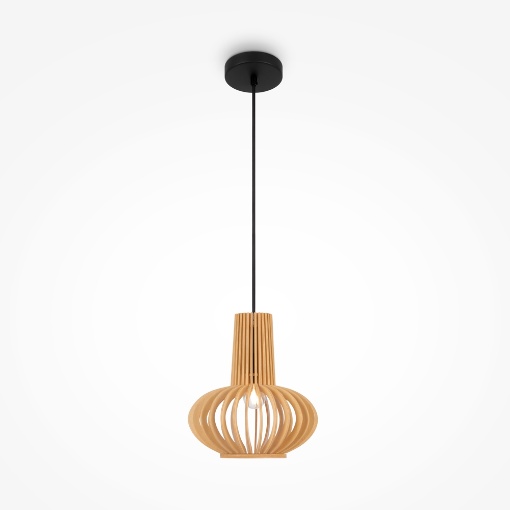 Immagine di Lampada in Legno Chiaro Sospensione Roots Maytoni