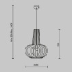 Immagine di Lampadario Legno Sagomato Per Cucina Maytoni Roots 35cm