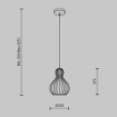 Immagine di Sospensione Legno Forma Goccia 20cm Roots Maytoni 1xE27