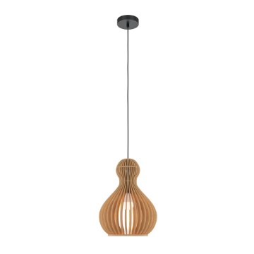 Immagine di Lampada a Goccia Sospensione Legno 30cm Per Cucina Roots Maytoni