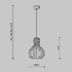 Immagine di Lampada a Goccia Sospensione Legno 30cm Per Cucina Roots Maytoni