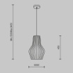Immagine di Lampadario da Cucina Paralume Legno Stile Nordico Roots Maytoni