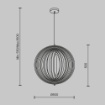 Immagine di Lampadario in Legno Chiaro Per Camera da Letto Roots Maytoni