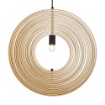 Immagine di Lampadario Legno Cerchi Orientabili Maytoni Roots Per Soggiorno