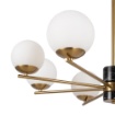 Immagine di Lampadario da Soggiorno Ottone Nero 8 Sfere Vetro Marble Maytoni