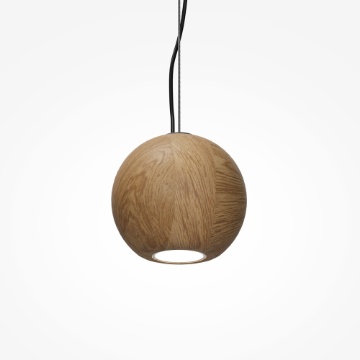 Immagine di Sospensione Basic Maytoni Sfera Legno GU10 Per Isola Cucina