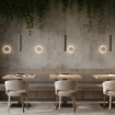 Immagine di Sospensione Penisola Cilindro Marmo Nero Led CCT 5W Basic Maytoni