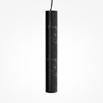 Immagine di Sospensione Penisola Cilindro Marmo Nero Led CCT 5W Basic Maytoni