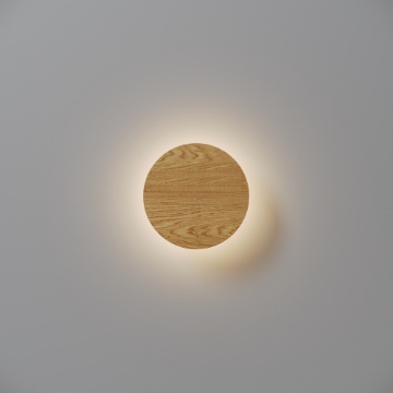 Immagine di Applique Decorativa Tonda Effetto Legno Led 5w CCT Basic Maytoni