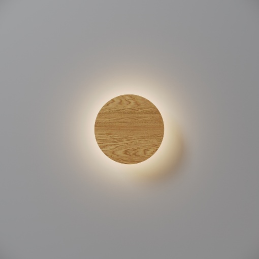 Immagine di Applique Decorativa Tonda Effetto Legno Led 5w CCT Basic Maytoni