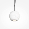 Immagine di Lampada Sfera a Sospensione Marmo Bianco Moderna Basic Maytoni