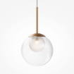 Immagine di Lampada a Sospensione Oro Sfera Vetro 20cm Basic Form Maytoni