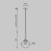 Immagine di Lampada a Sospensione Oro Sfera Vetro 20cm Basic Form Maytoni