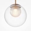 Immagine di Lampada a Sospensione Oro Sfera Vetro 20cm Basic Form Maytoni