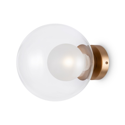 Immagine di Applique Basic Form Maytoni Oro Sfera Vetro 20 cm