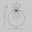 Immagine di Applique Basic Form Maytoni Oro Sfera Vetro 20 cm