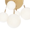 Immagine di Lampadario Oro Cascata Sfere Vetro Bianco Basic Form Maytoni