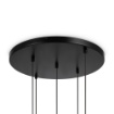 Immagine di Lampadario Soggiorno Nero Con 5 Sfere Bianche Basic Form Maytoni