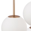 Immagine di Lampadario Rotondo Oro Tre Sfere Bianche Basic Form Maytoni