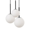 Immagine di Lampadario Maytoni Basic Form Nero Moderno Tre Sfere Vetro Bianco E14