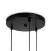 Immagine di Lampadario Maytoni Basic Form Nero Moderno Tre Sfere Vetro Bianco E14