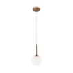 Immagine di Lampada Oro Sospensione Sfera Bianca 15cm Basic Form Maytoni