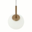 Immagine di Lampada Oro Sospensione Sfera Bianca 15cm Basic Form Maytoni