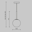 Immagine di Lampada Oro Sospensione Sfera Bianca 15cm Basic Form Maytoni