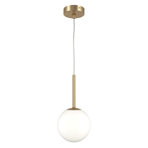 Immagine di Lampada a Sospensione Oro Palla Vetro Bianco 20cm Maytoni Basic Form
