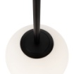 Immagine di Sospensione Piccola Nera Vetro Bianco Sfera 15 cm Basic Form Maytoni