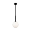 Immagine di Sospensione Sfera Vetro Bianco Basic Form Nero Maytoni