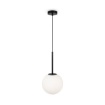 Immagine di Sospensione Sfera Vetro Bianco Basic Form Nero Maytoni