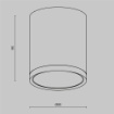 Immagine di Lampada Cilindro Bianco Per Soffitto Hoop GX53 Maytoni